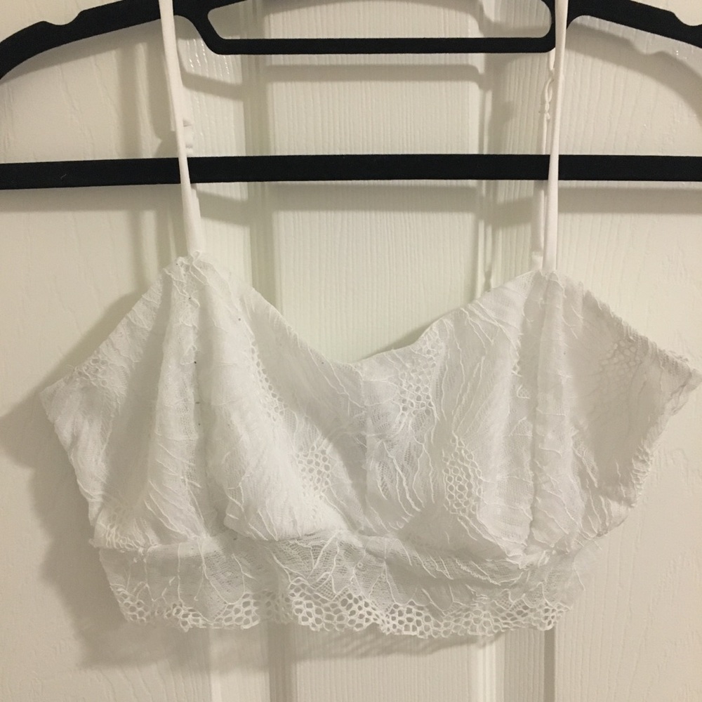White lace bralette